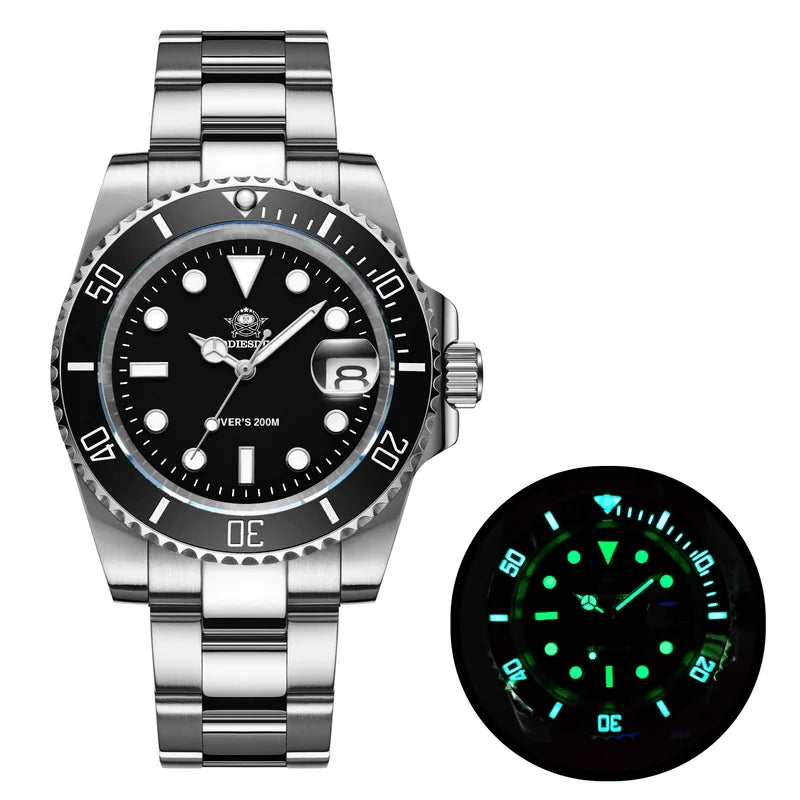 Stainless Steel Watch Men'S European and American Business Leisure Quartz Watch Waterproof Outdoor Sports Watch