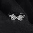 Bow Knot 925 Sterling Silver Cubic Zirconia Ring for Women Fashion Jewelry Gift