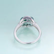 Birthstone Dainty Ring 8X10Mm Oval 2.91Ct Natural Moss Agate Gemstone Ring in 925 Sterling Silver Gift for Her