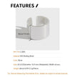 F.I.N.S S925 Sterling Silver Rings for Ladies Minimalism Glossy Open Ring Wide Simple Finger Ring Silver 925 Women'S Decoration