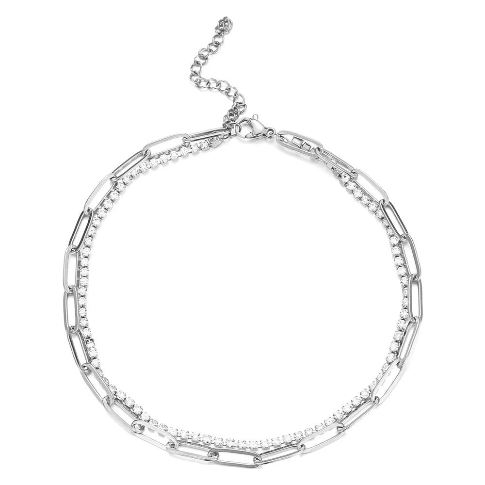 Stunning 2Mm Iced Out Tennis Bracelets for Women - Gold & Silver Stainless Steel with Cubic Zirconia - Perfect Wedding Jewelry Gift