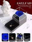 Eternal Love: Preserved Red Rose & Heart Necklace Gift Set - Express Your Feelings in 100 Languages for Every Special Occasion