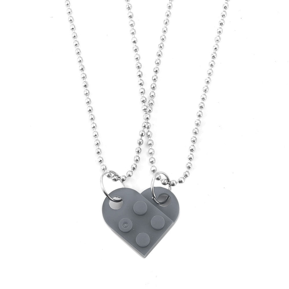 Charming Heart Necklace Set for Couples - Perfect Valentine's Day Gift!