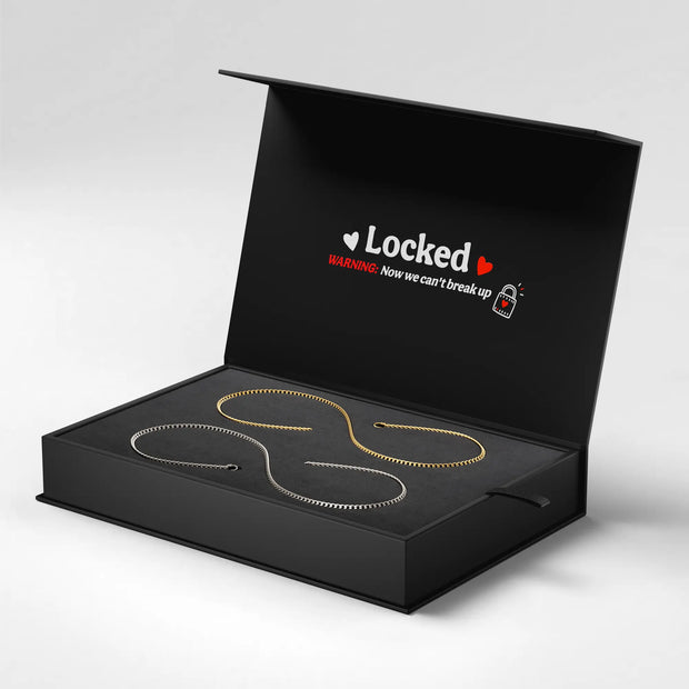 Locked Unisex Couples Bracelets with Permanent Clasp – The Ultimate Gift for Anniversaries and Birthdays, Adjustable to Fit Any Wrist!