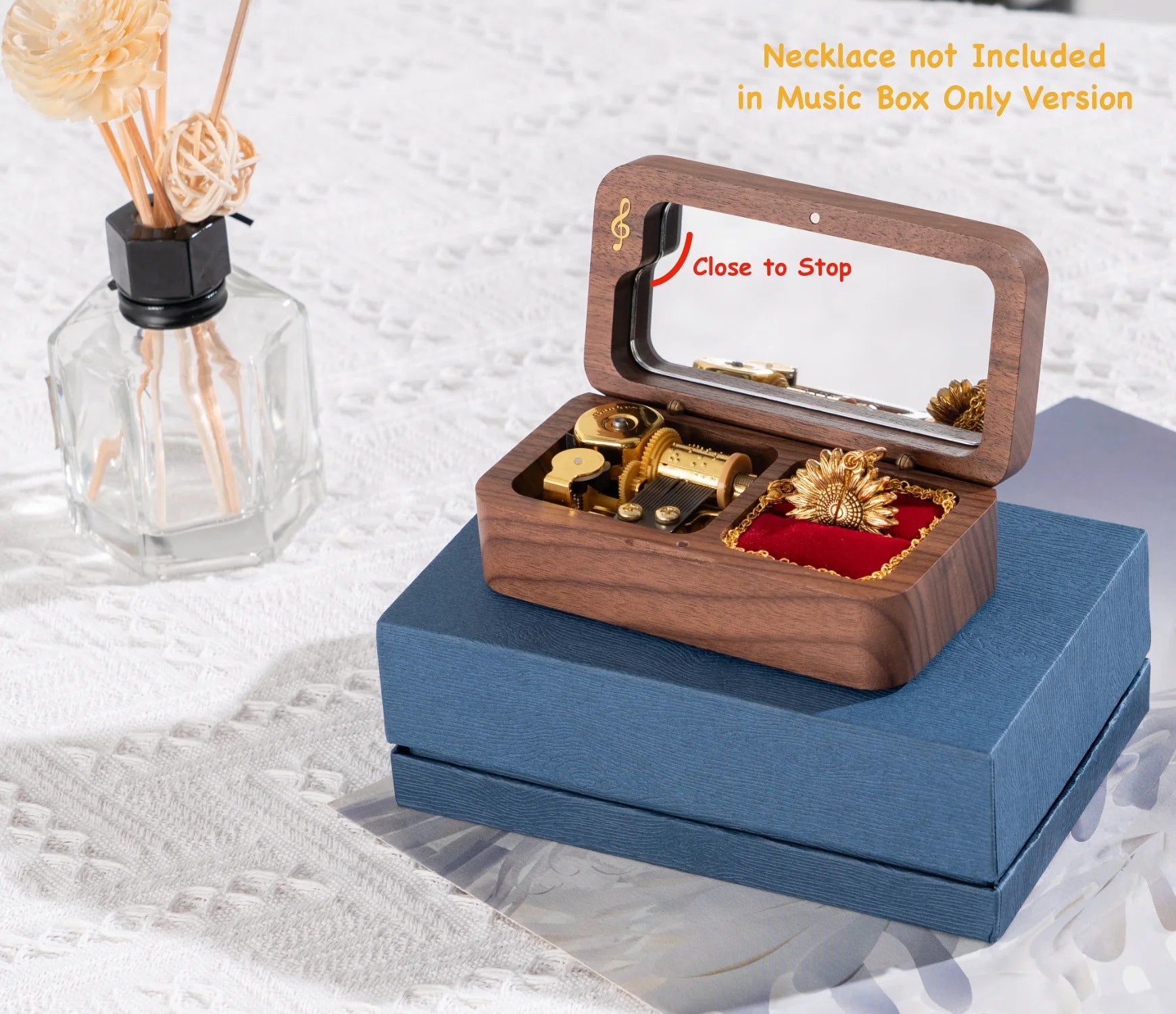 BELLA GLOBE You Are My Sunshine Music Boxes Sunshine Gift for Women Mom Daughter Wife Grandma Sister Girlfriend Girls Walnut Wood You Are My Sunshine Jewelry Music Box