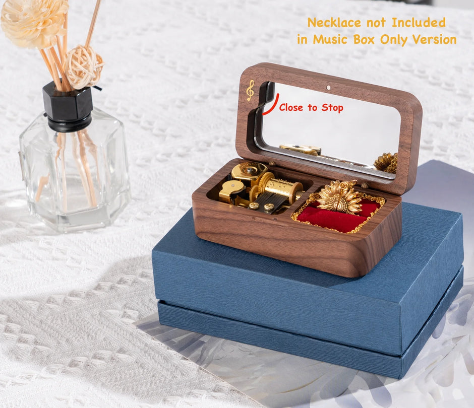 BELLA GLOBE You Are My Sunshine Music Boxes Sunshine Gift for Women Mom Daughter Wife Grandma Sister Girlfriend Girls Walnut Wood You Are My Sunshine Jewelry Music Box