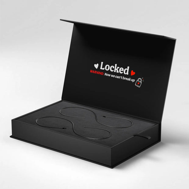 Locked Unisex Couples Bracelets with Permanent Clasp – The Ultimate Gift for Anniversaries and Birthdays, Adjustable to Fit Any Wrist!