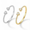 Charming Heart You Bangle Bracelet - Elevate Your Style with Elegance