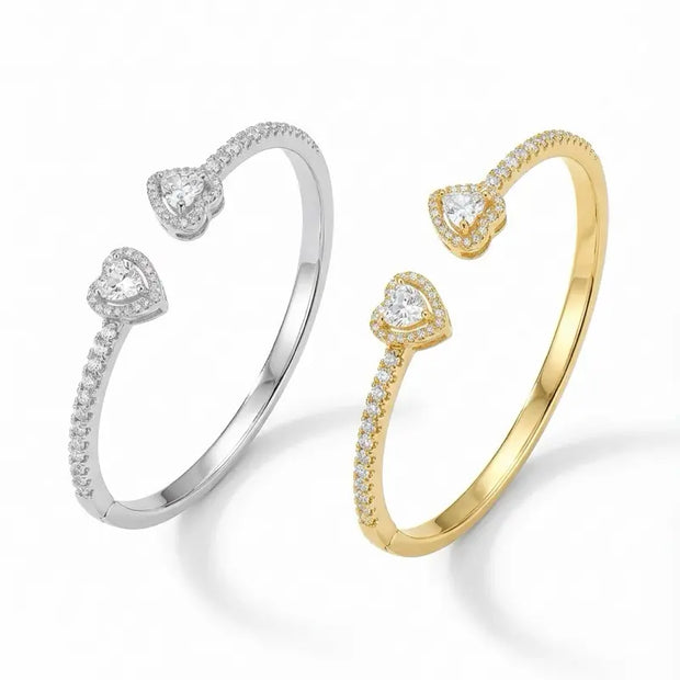Charming Heart You Bangle Bracelet - Elevate Your Style with Elegance
