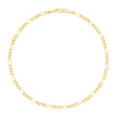 Nuragold 10K Real Yellow Gold Figaro Link 2.5Mm Chain Bracelet or Anklet (7
