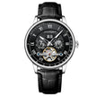 Automatique Mechanical Hollow Watch Luxury Waterproof Date&Week Leather Fashion Men'S Watch Business Male Clock Leisure