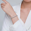 Solid 925 Sterling Silver Classic Luxury Full Cubic Zirconia Bracelets for Women Girls Anti-Allergy Fine Jewelry Gifts