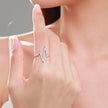 Stylish Real 925 Sterling Silver Fashion Personality Lightning Zircon Finger Ring for Women Luxury Party Jewelry