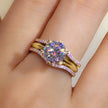 Gold Color 3.0CT Moissainte Wedding Rings Bridal Sets for Women Classic 2Ct Designed Promise Band Engagement Jewelry Gifts