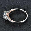 925 Silver 18K Rose Gold Plated Rings for Women Sparkling Moisssanite Diamond Wedding Band Anniversary Fine Jewelry